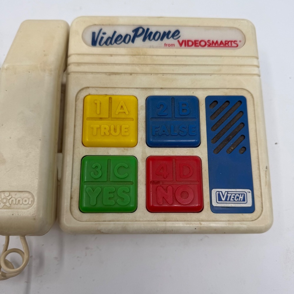 Vintage 1989 VTech VideoSmarts VideoPhone Interactive Toy‎ Connor Toy Corp 6800